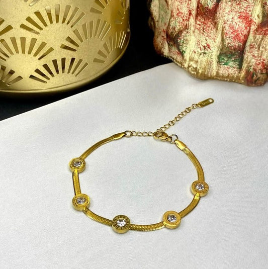 Roman Eternal Spark Snake Chain Bracelet