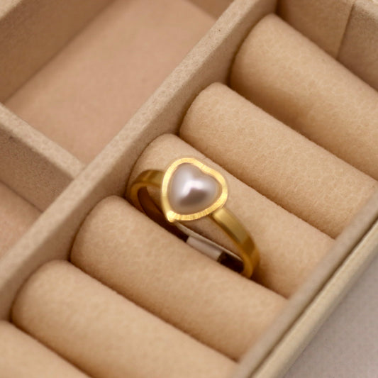 Pearl Heart Ring