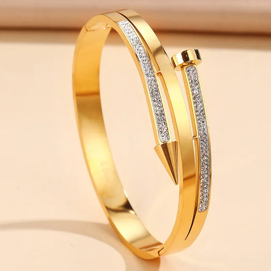 Rhinestone Nail Bangle