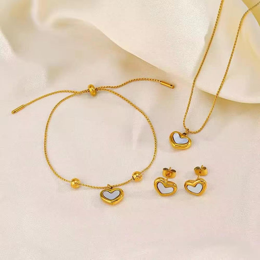 White Heart Charm 3 in 1 bundle