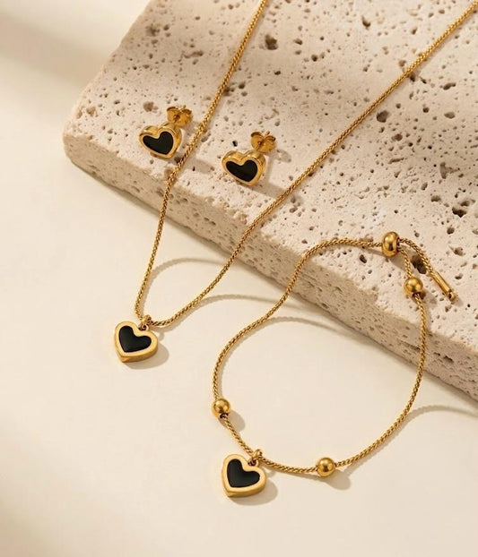 Black Heart Charm 3 in 1 Bundle