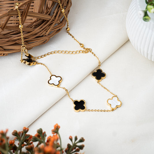 Clover Radiant Double Chain Bracelet