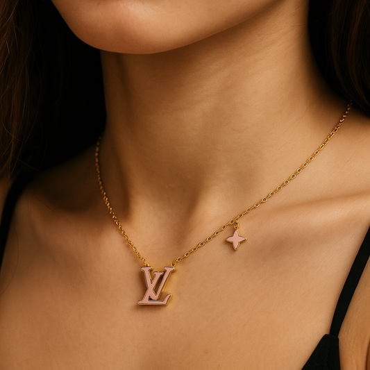LV Iconic Enamel Gold Tone Necklace