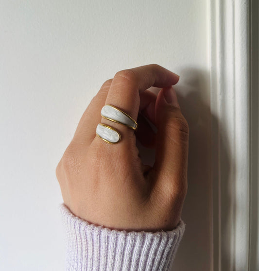 Luna Ring - White (Adjustable)