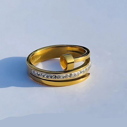 Cartier Nail Ring with Crystals