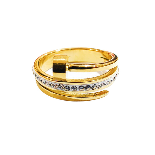 Cartier Nail Ring with Crystals