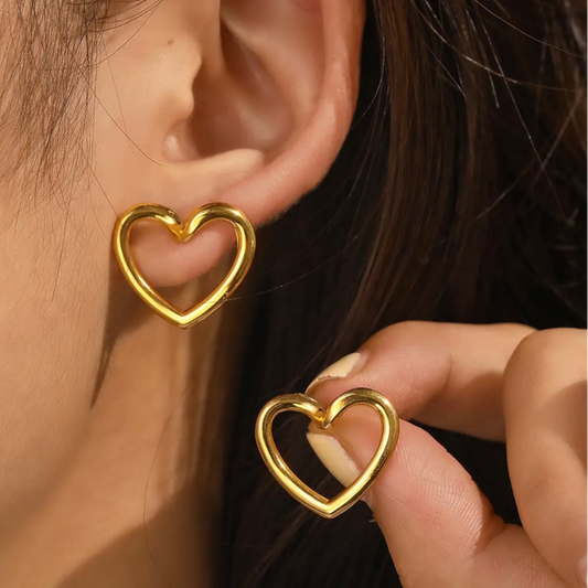 Hollow Heart Earrings