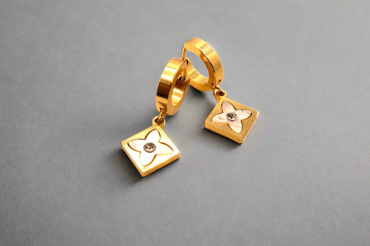 Four Leaf Flower Earrings