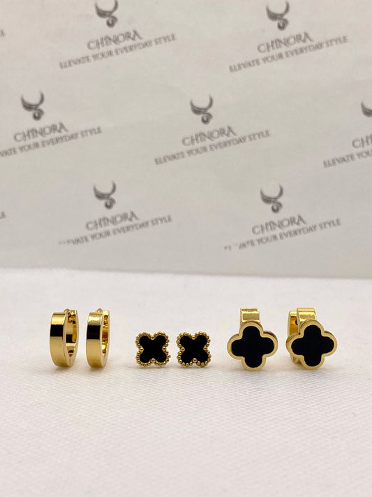 Clover Earring Trio Set
