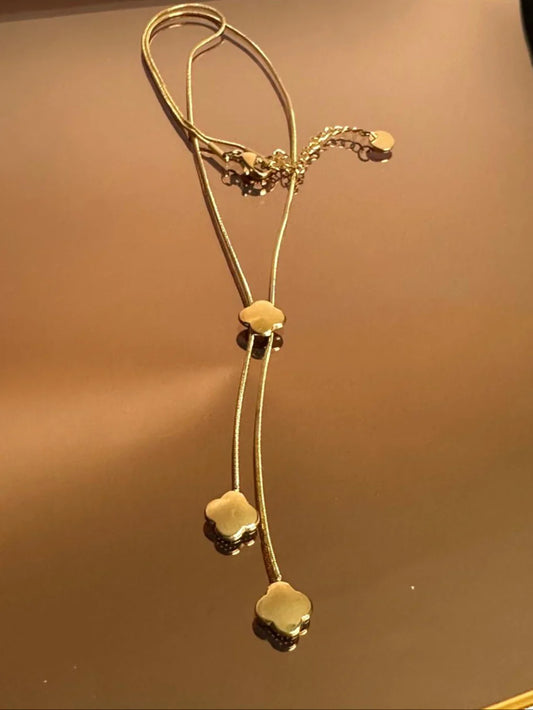 Clover Cascade drop Necklace