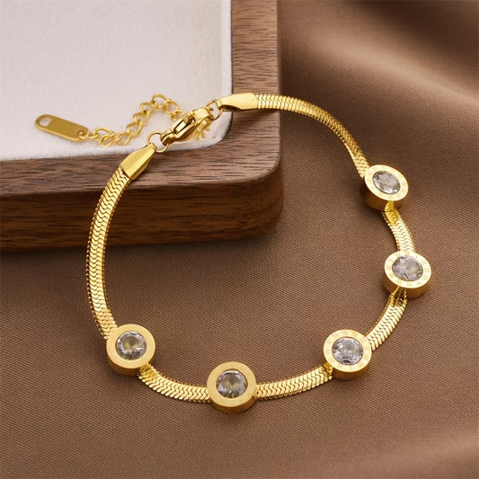 Roman Eternal Spark Snake Chain Bracelet