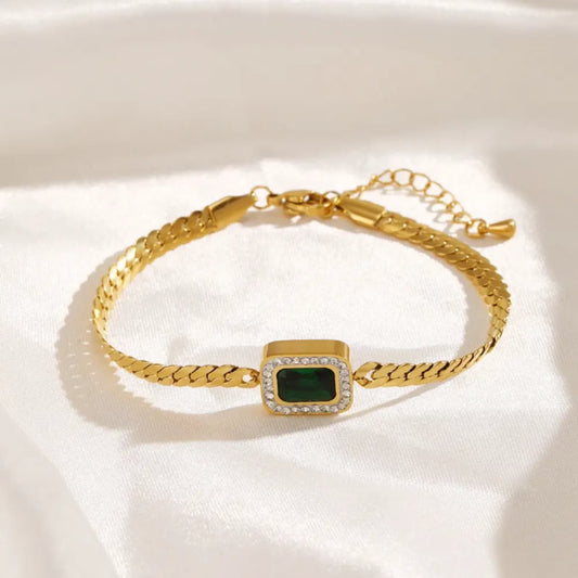 Emerald Green Zircon Luxury Bracelet