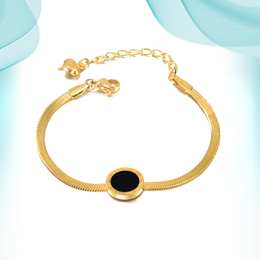 Roman Numeral Black Bracelet