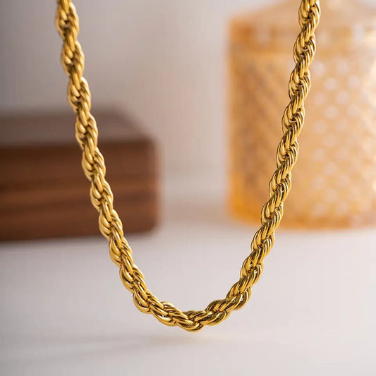 Gothic Twisted Rope chain necklace