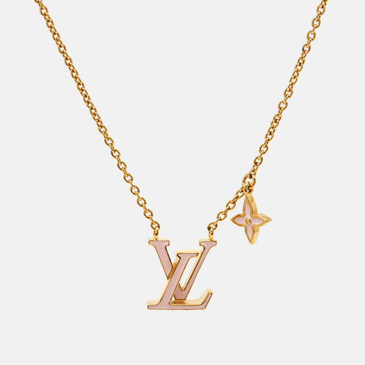LV Iconic Enamel Gold Tone Necklace