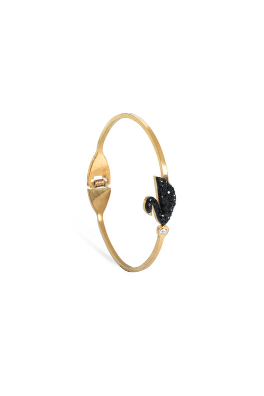 Swarski Black Swan Bangle