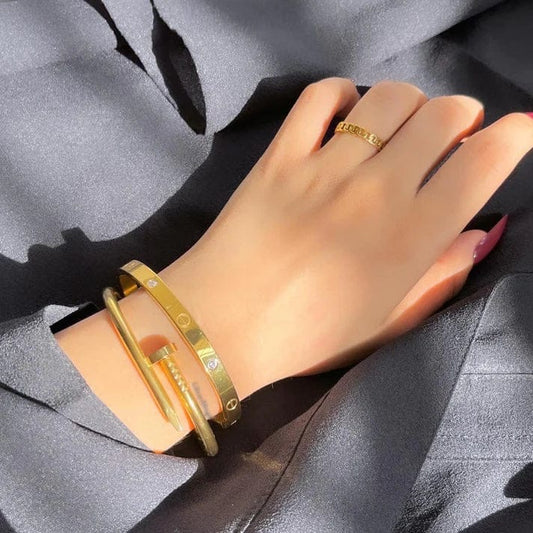 Cartier bangles 2 in 1 bundle (Nail bangle & Cartier Bangle)
