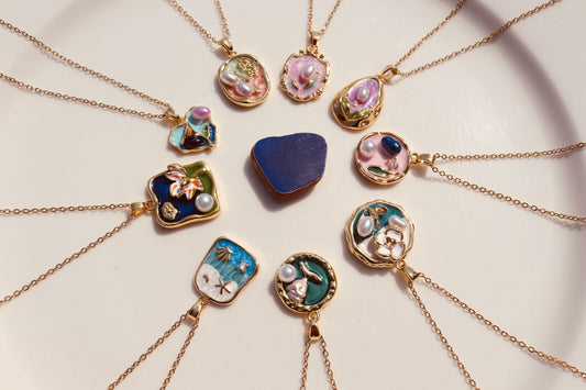 Handcrafted Vibrant Enamel Necklaces