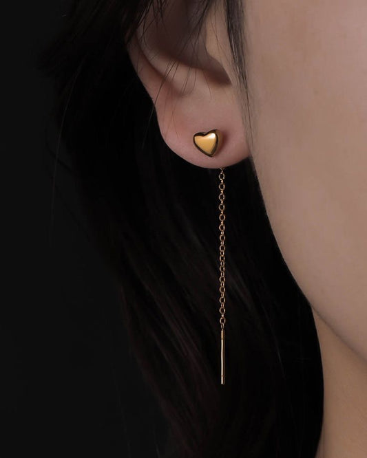 Leo Heart Chain Earrings