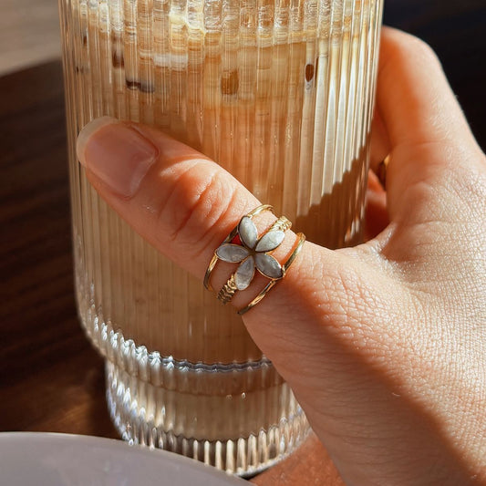 White Jasmine (Adjustable) Ring