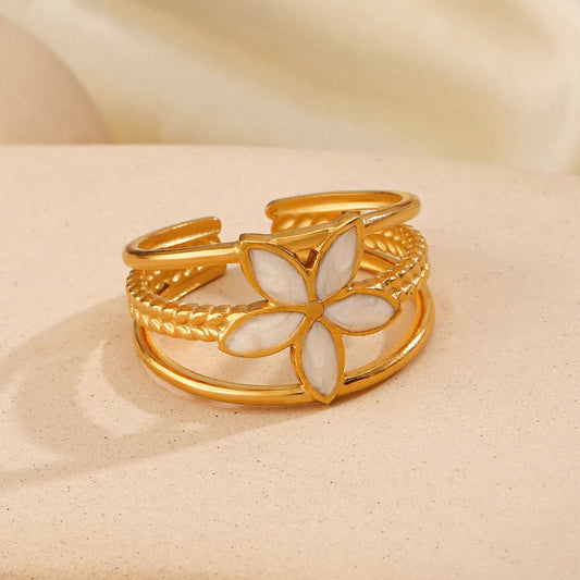 White Jasmine (Adjustable) Ring