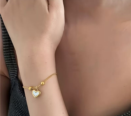 Heart Charm Adjustable Bracelet