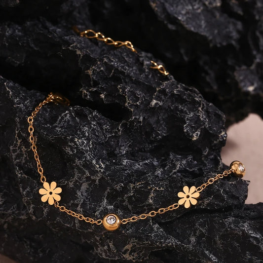 Daisy Flora chain Bracelet