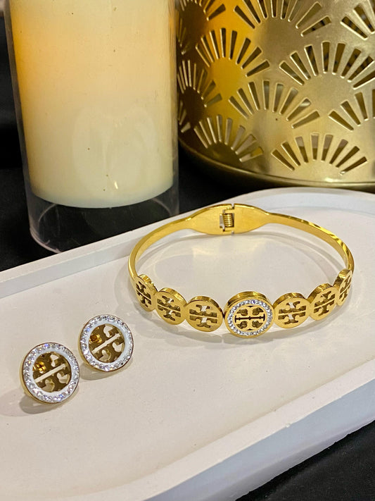 Tory Burch Bangle and Earrings Duo
