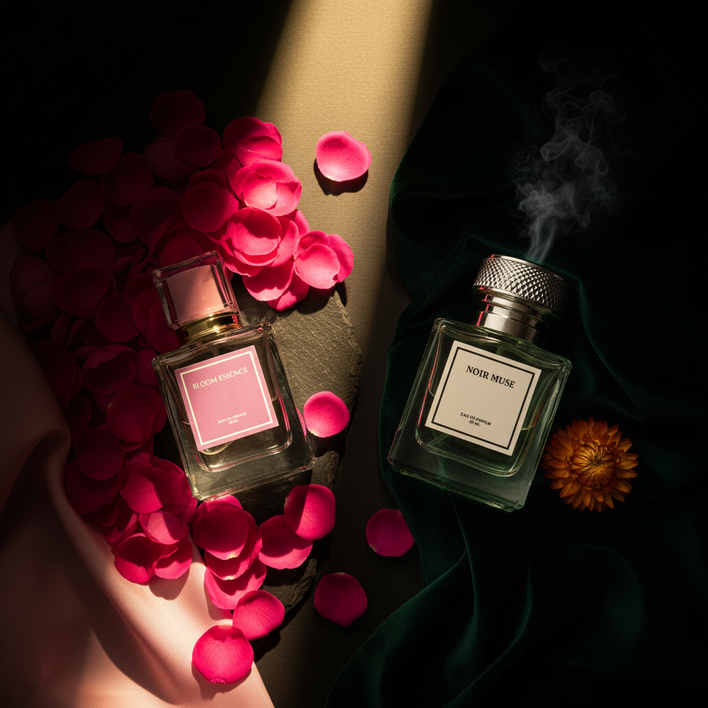 Bloom Essence + Noir Muse — Cinematic Duo